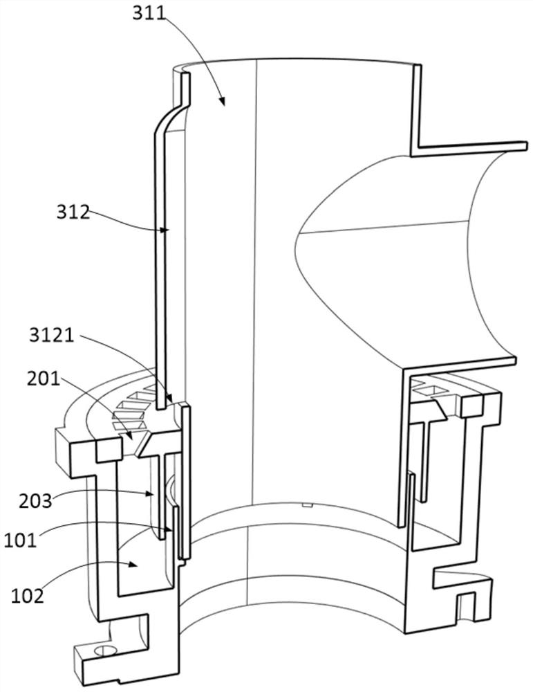 Bathroom caisson secondary drainage floor drain pre-embedded system