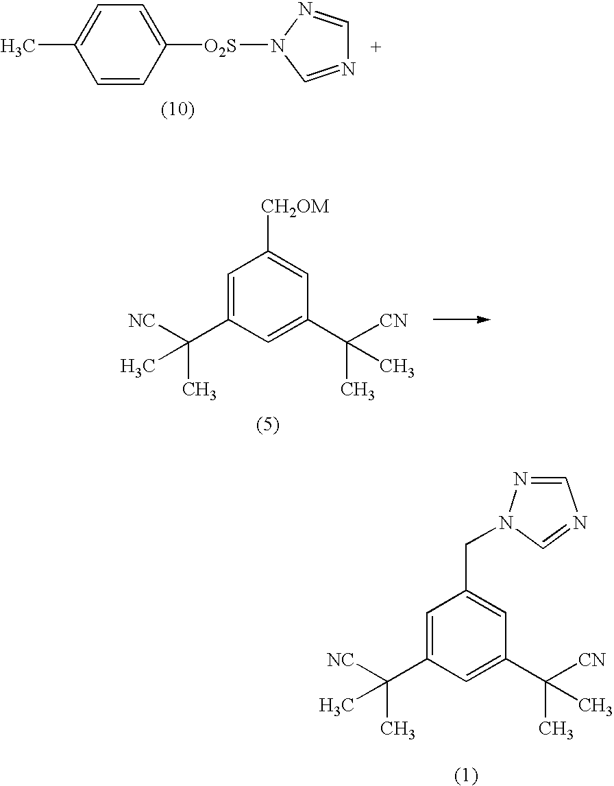 Process for making anastrozole