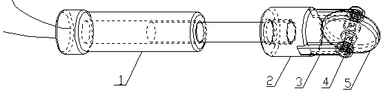Horizontal direction displacement measuring device of missile vertical launch initial segment
