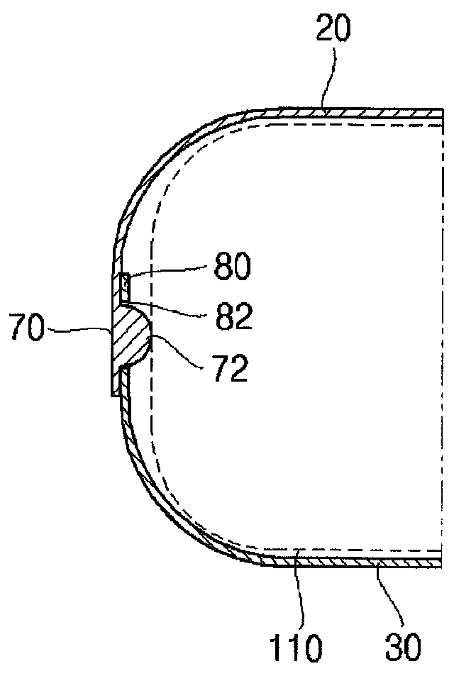 External case for secondary batteries and secondary battery using the external case