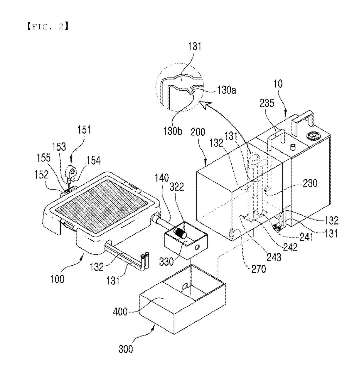 Modular apparatus for cleaning pet toilet device