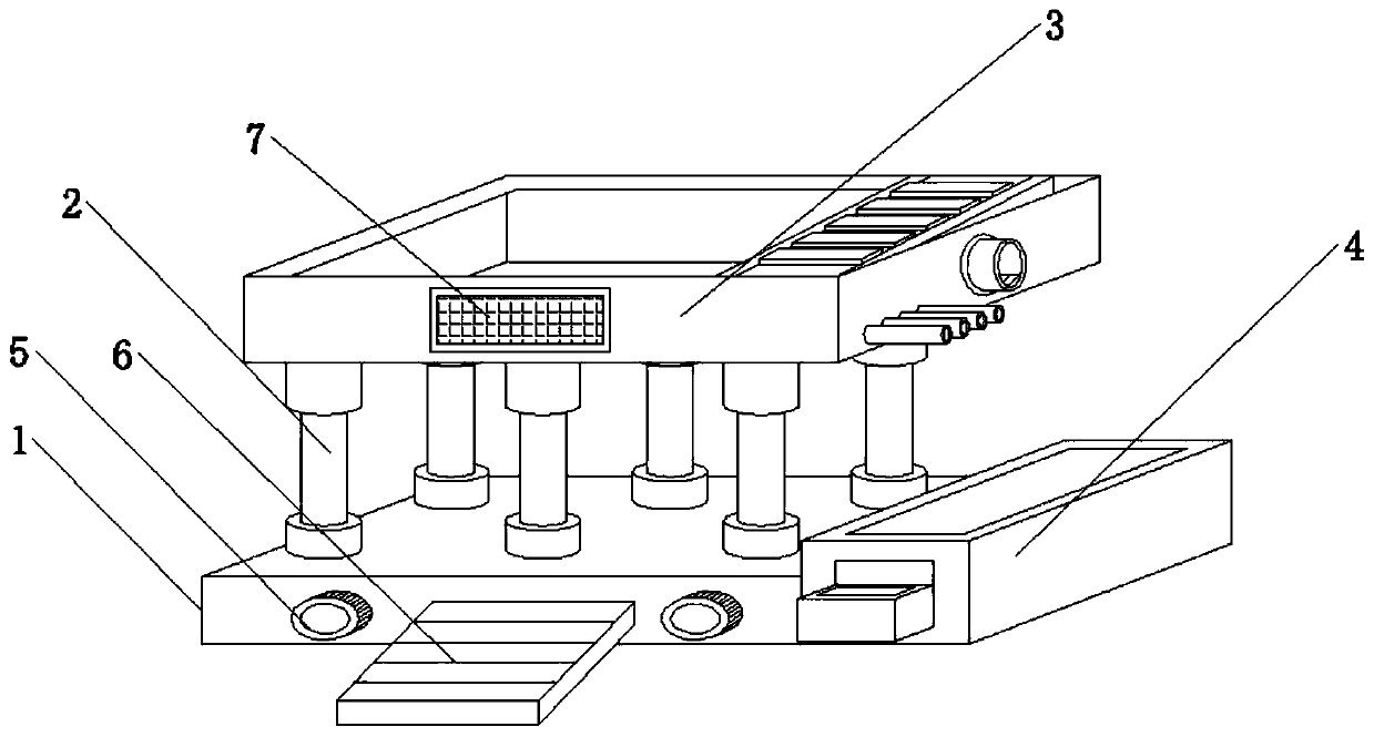 Intelligent kitchen lifting-type cleaning device