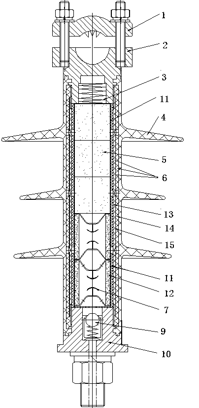 Lightning protection column type insulator