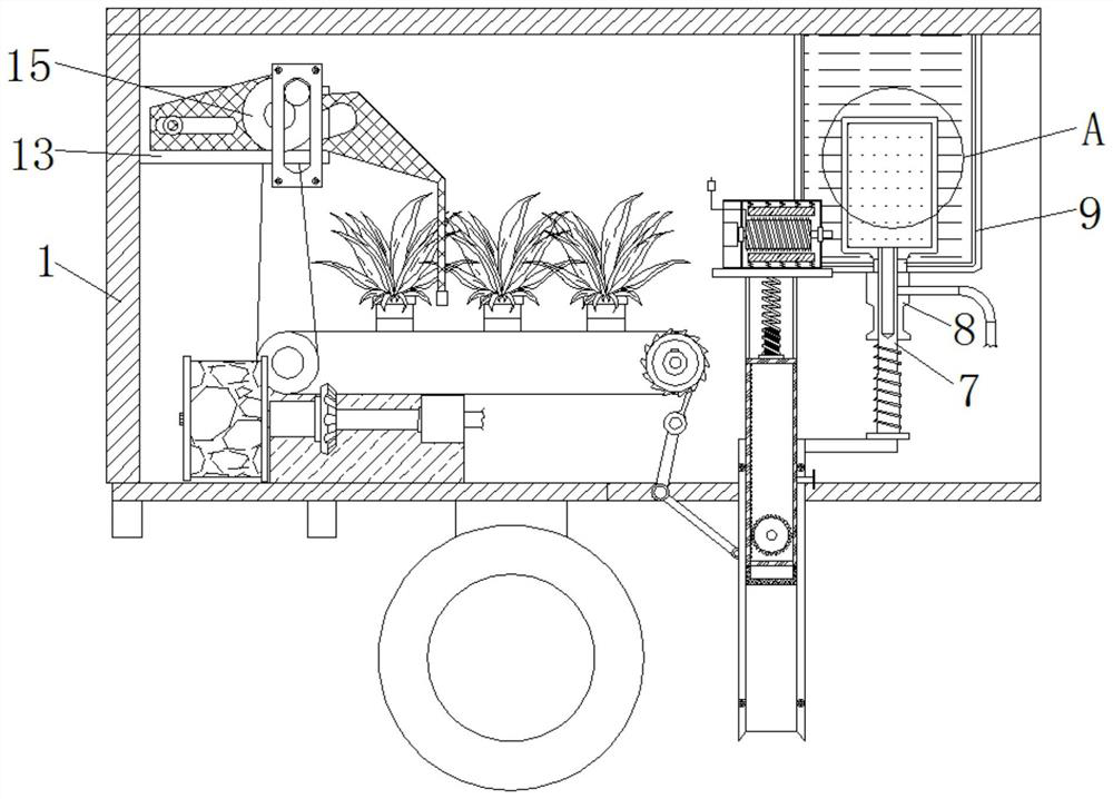 Planter device with quantitative watering function
