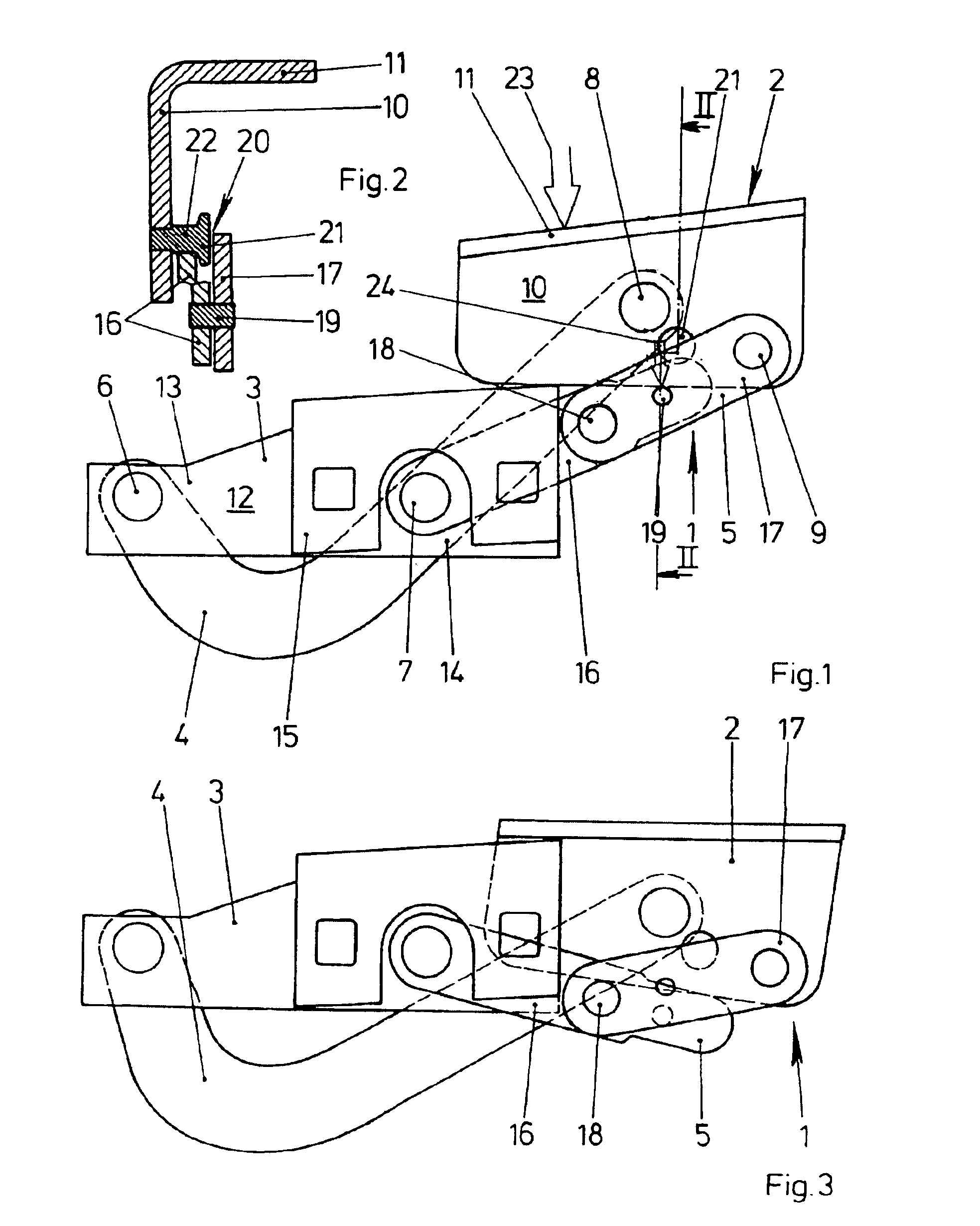 Dual-arm articulated hinge for the front bonnet of a motor vehicle