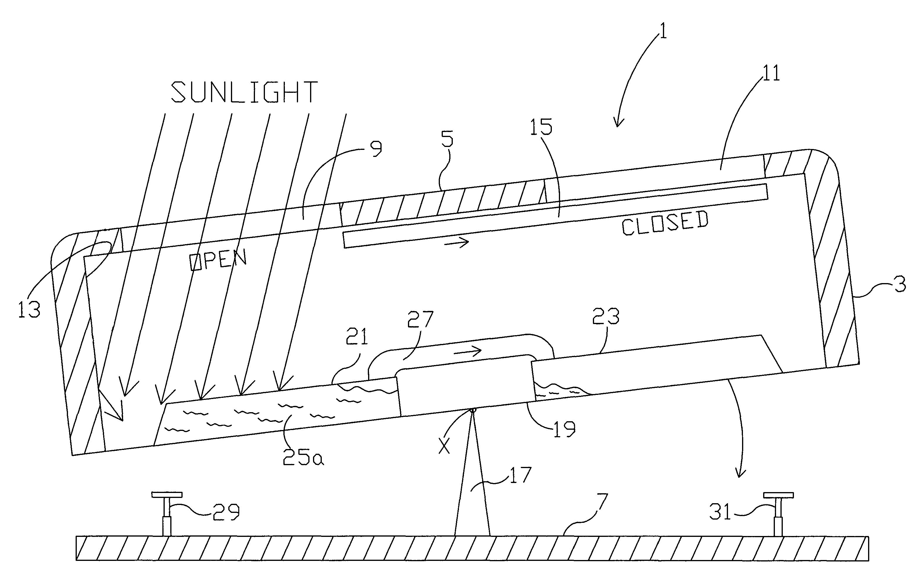 Reciprocating solar engine with attached solar windows