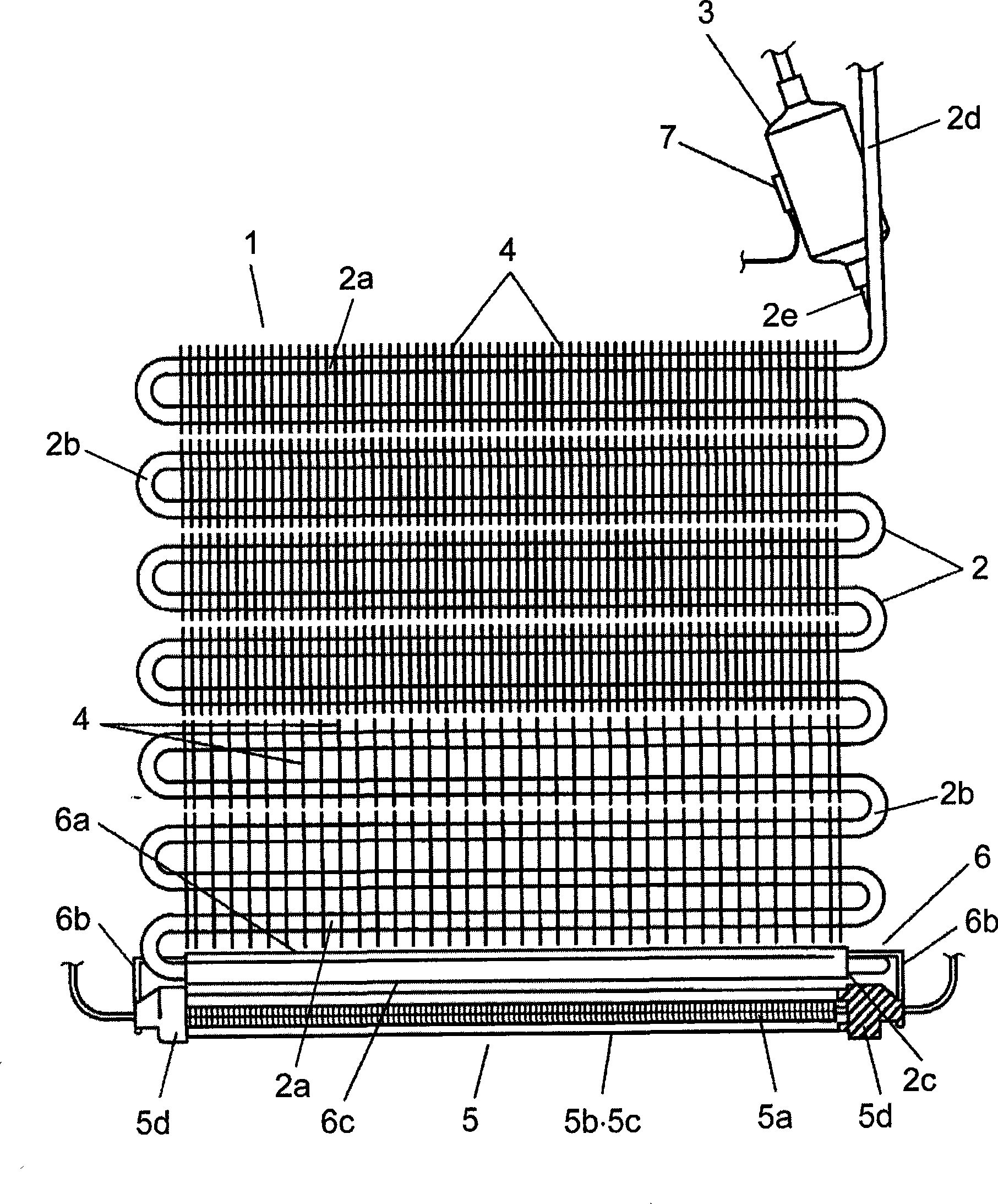 Cooler with defrosting heater and article storing device