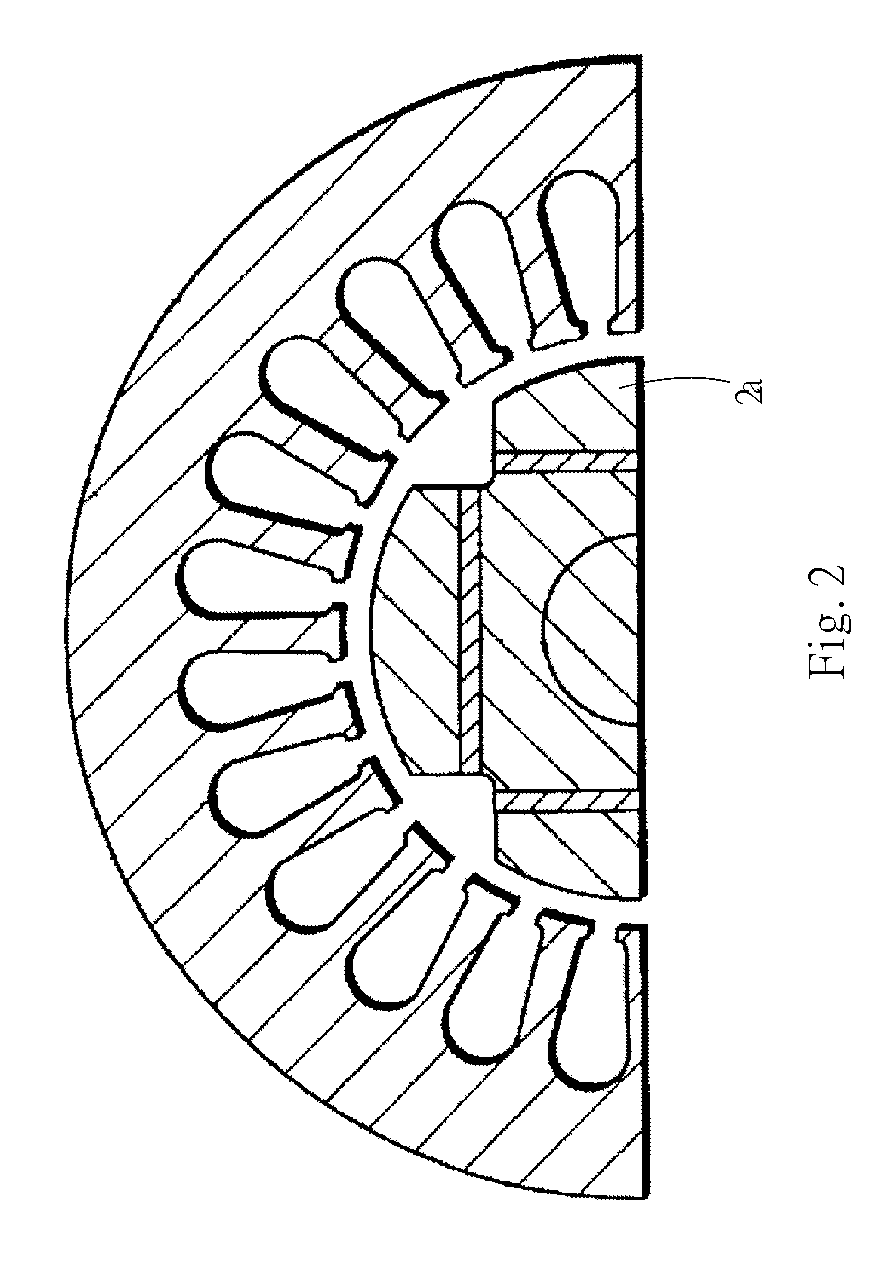 Interior-permanent-magnet motor structure