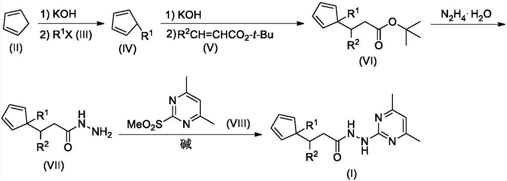 Compound with propanohydrazide structure and preparation method and application of compound