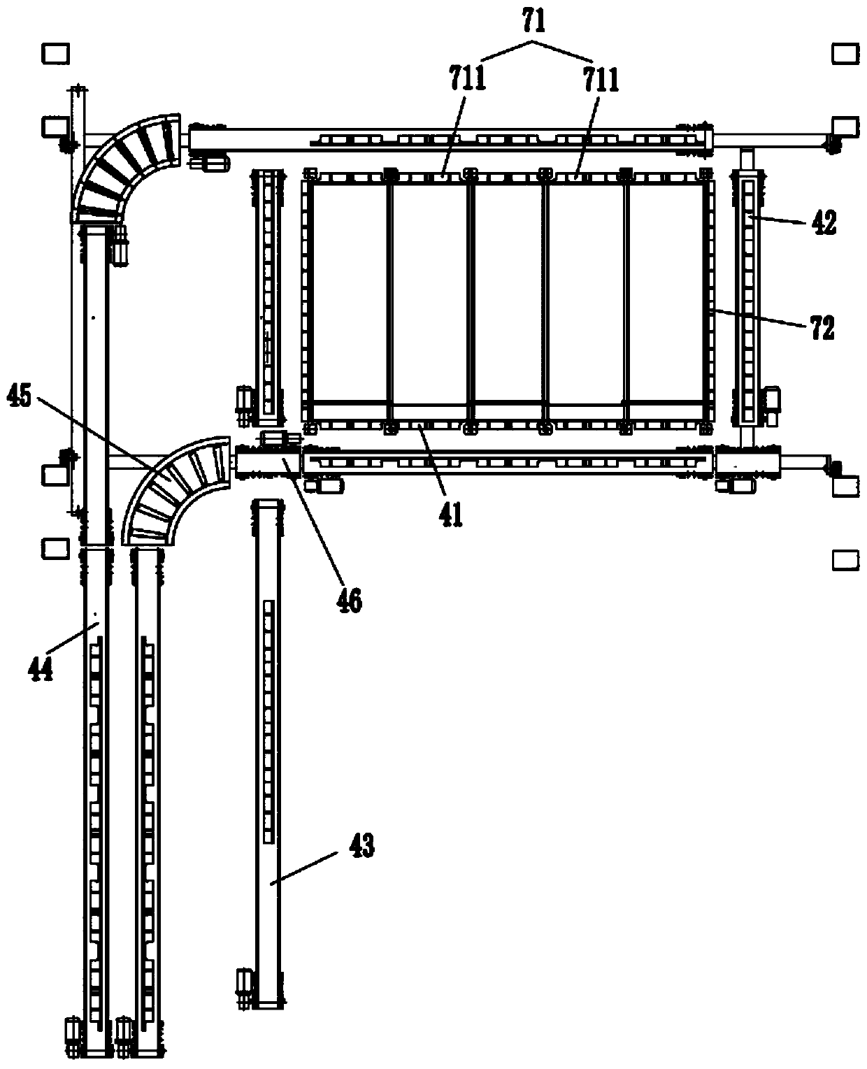 Automatic and efficient surrounding edge disassembling device for multi-layer foamed ceramic tunnel kiln