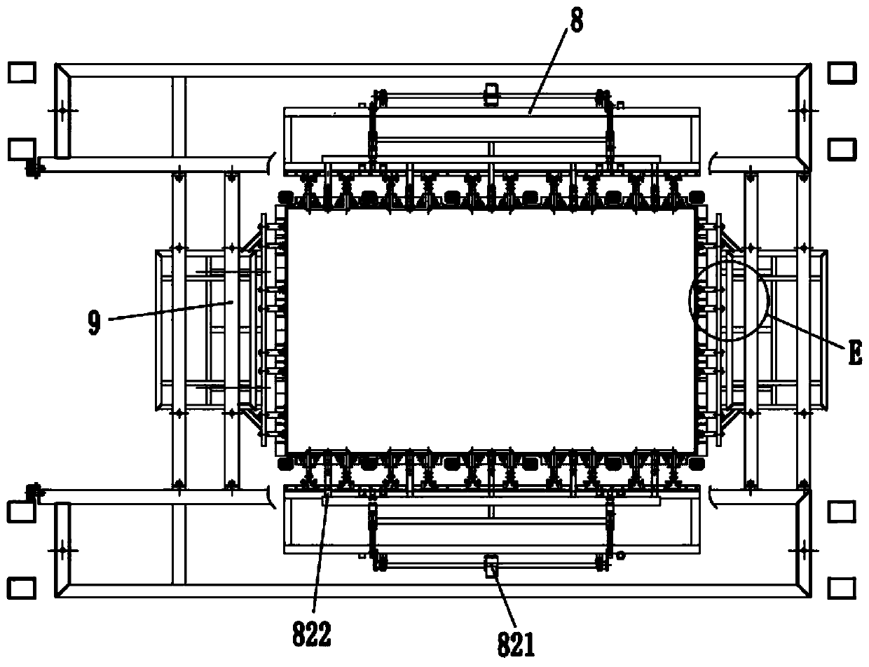 Automatic and efficient surrounding edge disassembling device for multi-layer foamed ceramic tunnel kiln