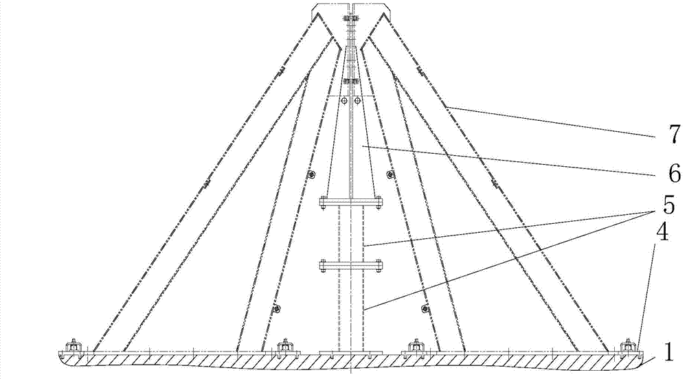 Oil immersed power transformer conservator support assembling and welding device and welding method thereof