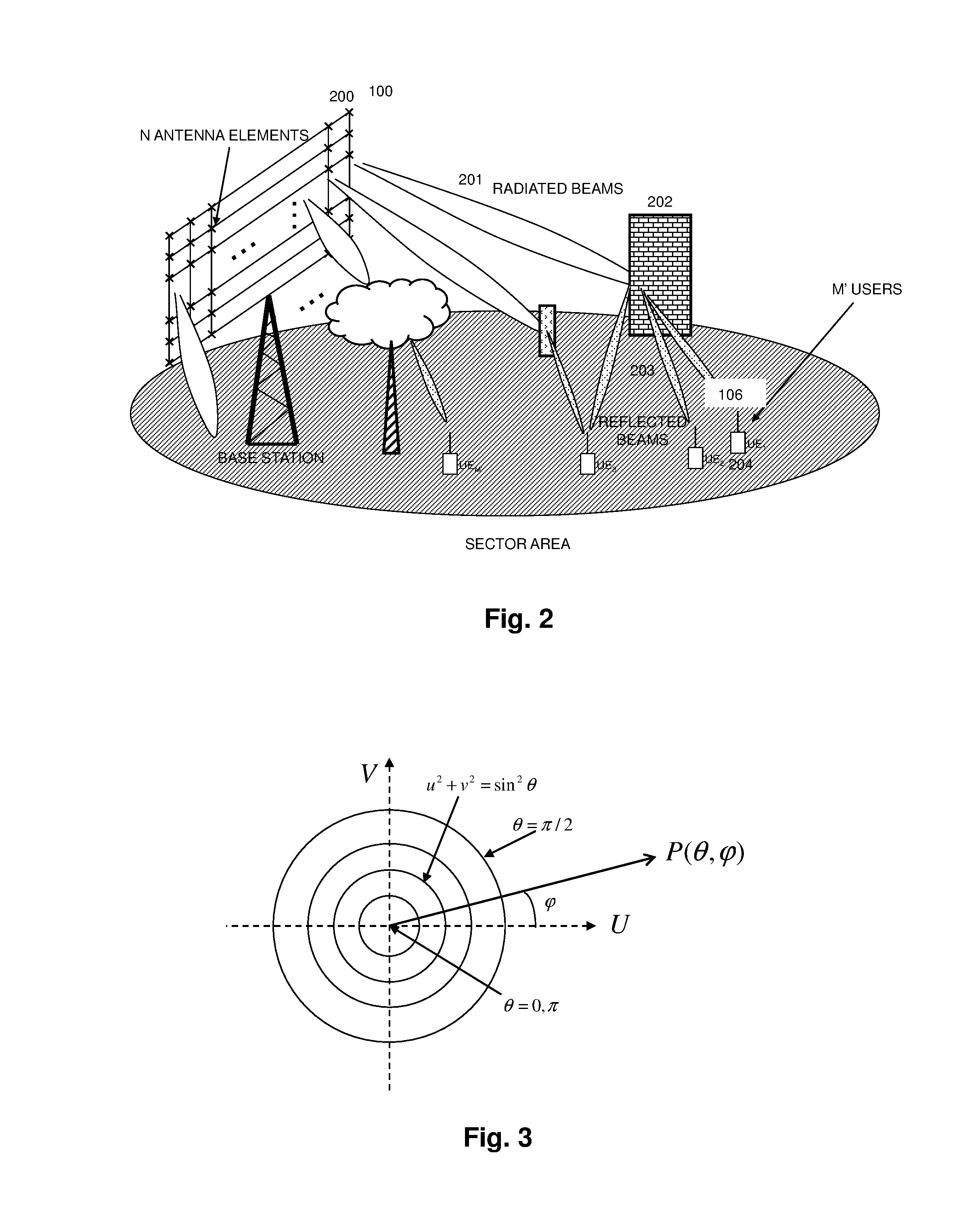 Method for performing multiple access in wireless OFDM cellular systems over multipath wireless channels considering both space and frequency domains, base station and computer programs thereof