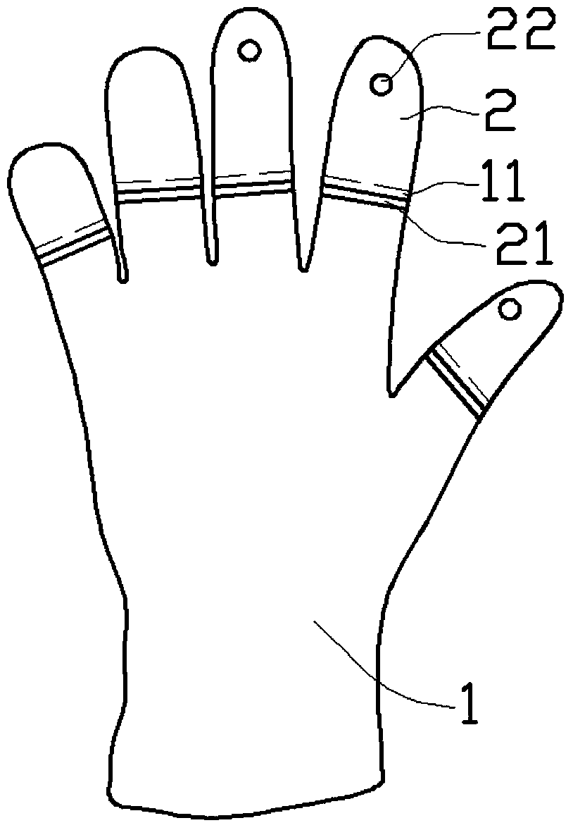 Split gloves for touch screen
