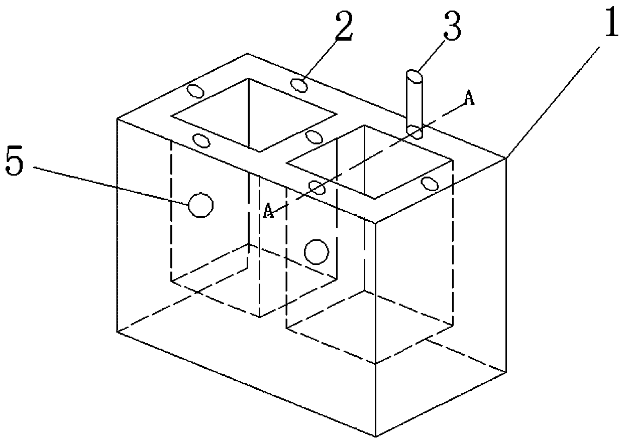 Caisson with pile holes and mounting method of caisson