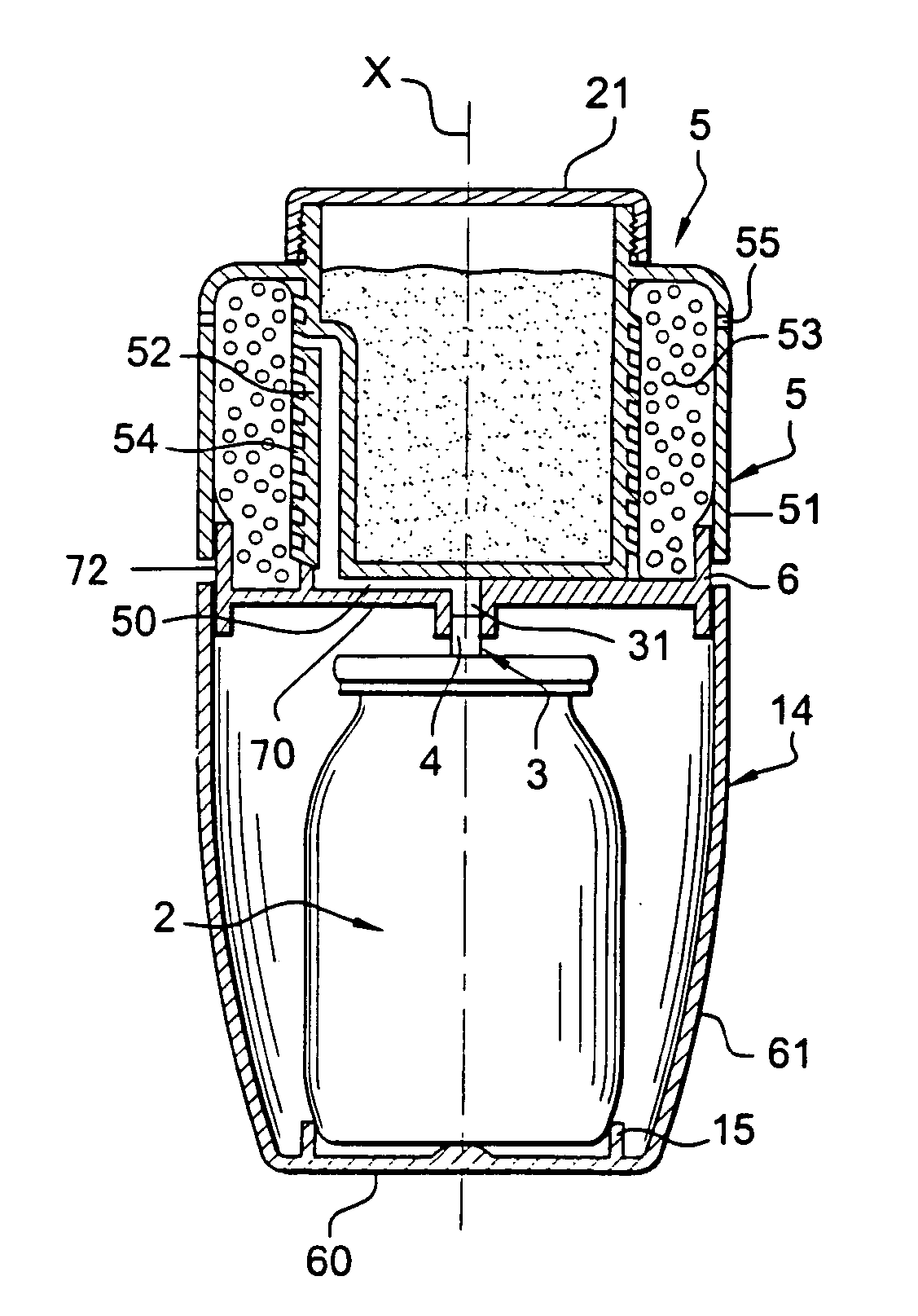 Cooling device for packaging product and packaging assembly