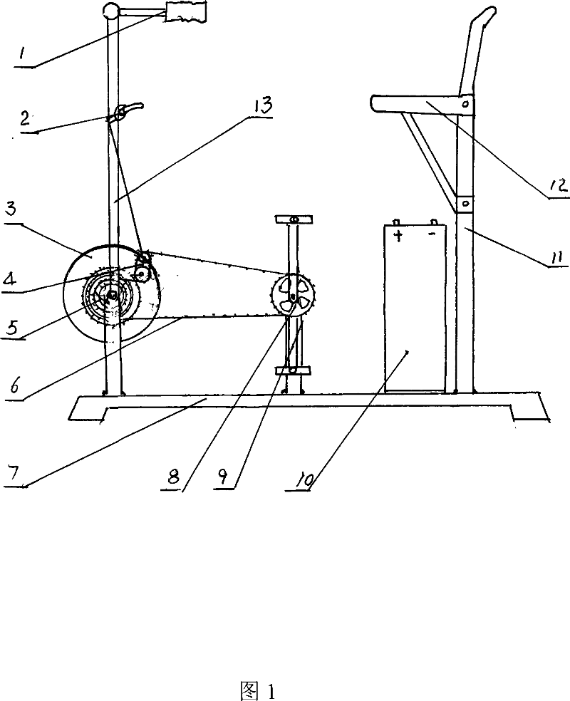 Foot pedal type pedal force exercise and electricity generation two-purpose machine