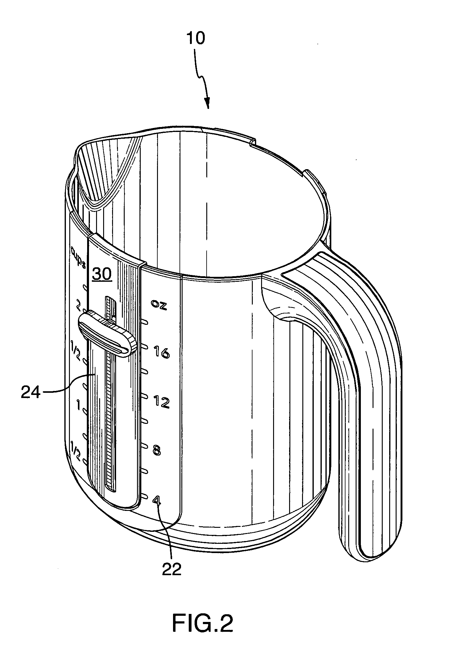 Liquid measuring vessel