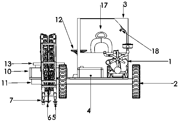 Ridge planting carrot harvester achieving radian-free turning during work and use method