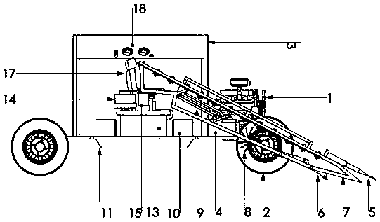 Ridge planting carrot harvester achieving radian-free turning during work and use method