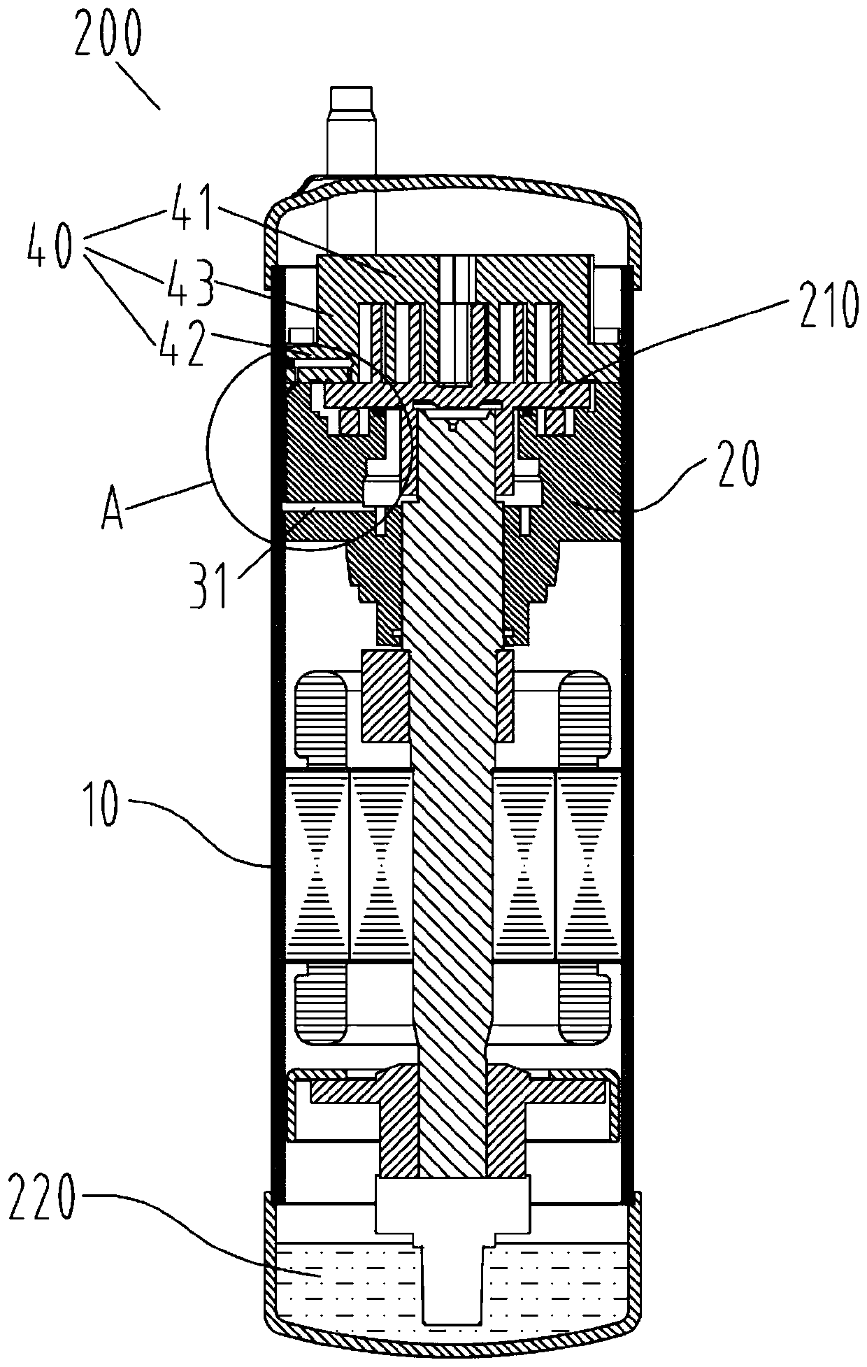 Oil way structure and compressor with same
