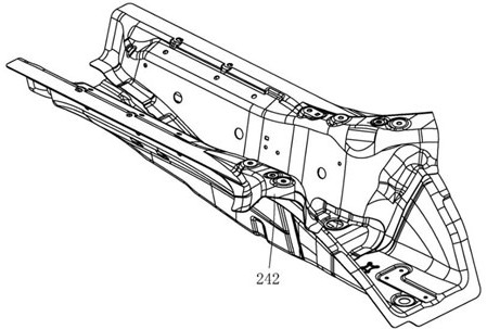 A car front floor central channel structure