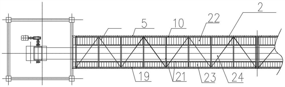 Multi-layer overhead closed conveying gallery steel pipe truss combination system