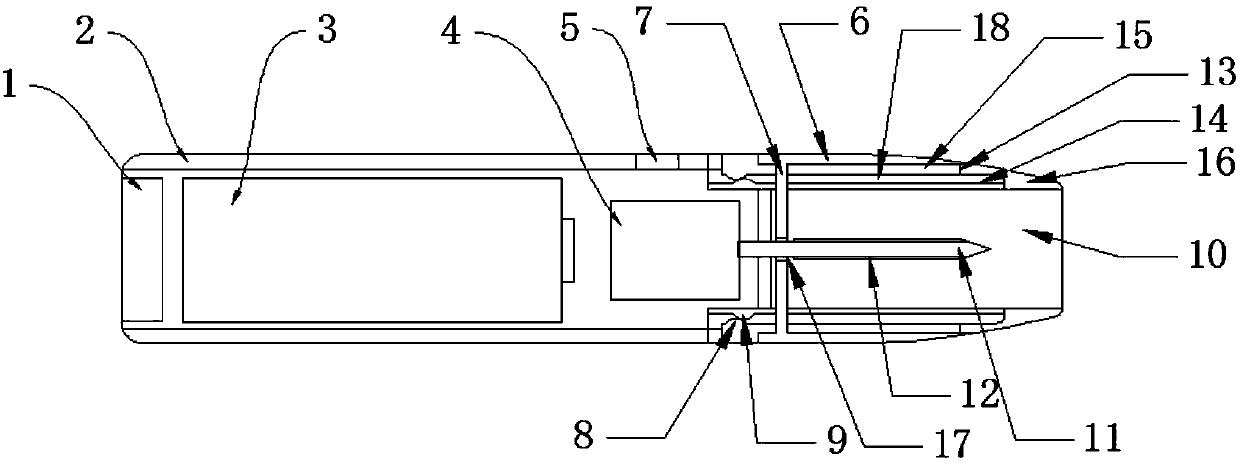 Electrical heating cigarette provided with annular tobacco taking assembly