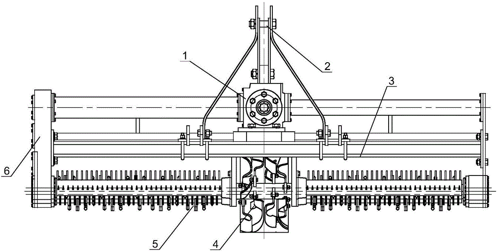 Multiaxial shallow tillage ditching machine for transplanting rape