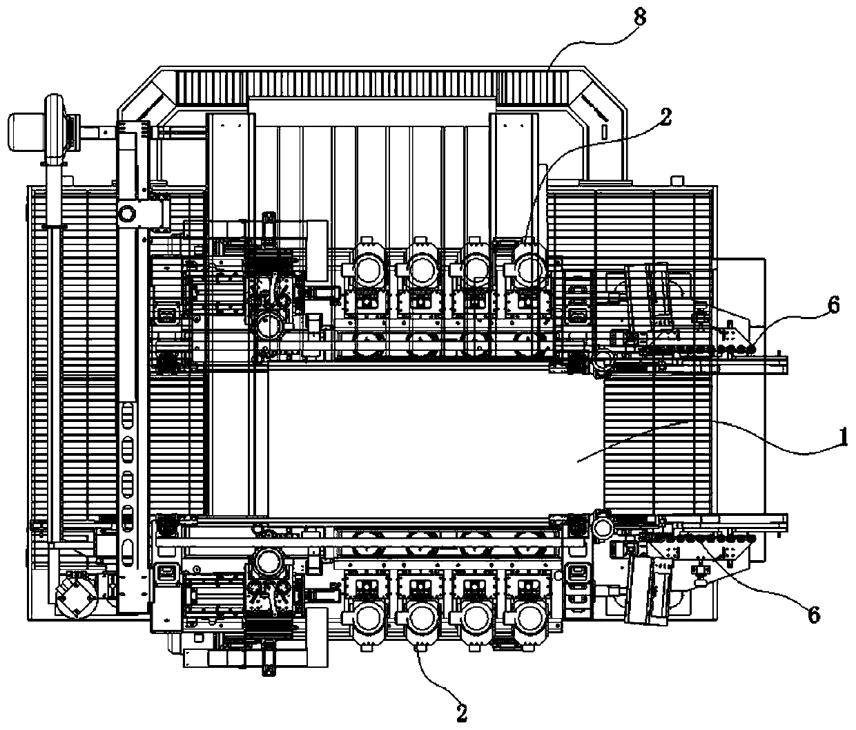 Glass edge grinding machine with chamfering and edge grinding functions and glass chamfering method