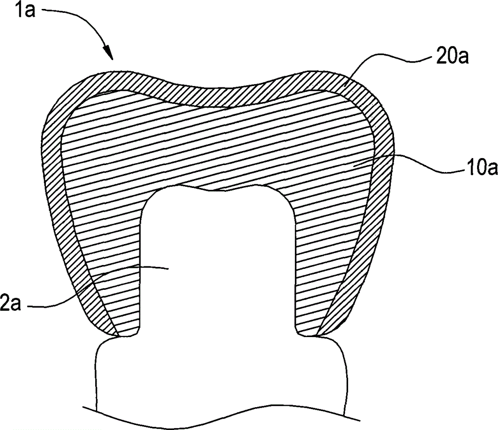 Oral dental material structure with high chaining force