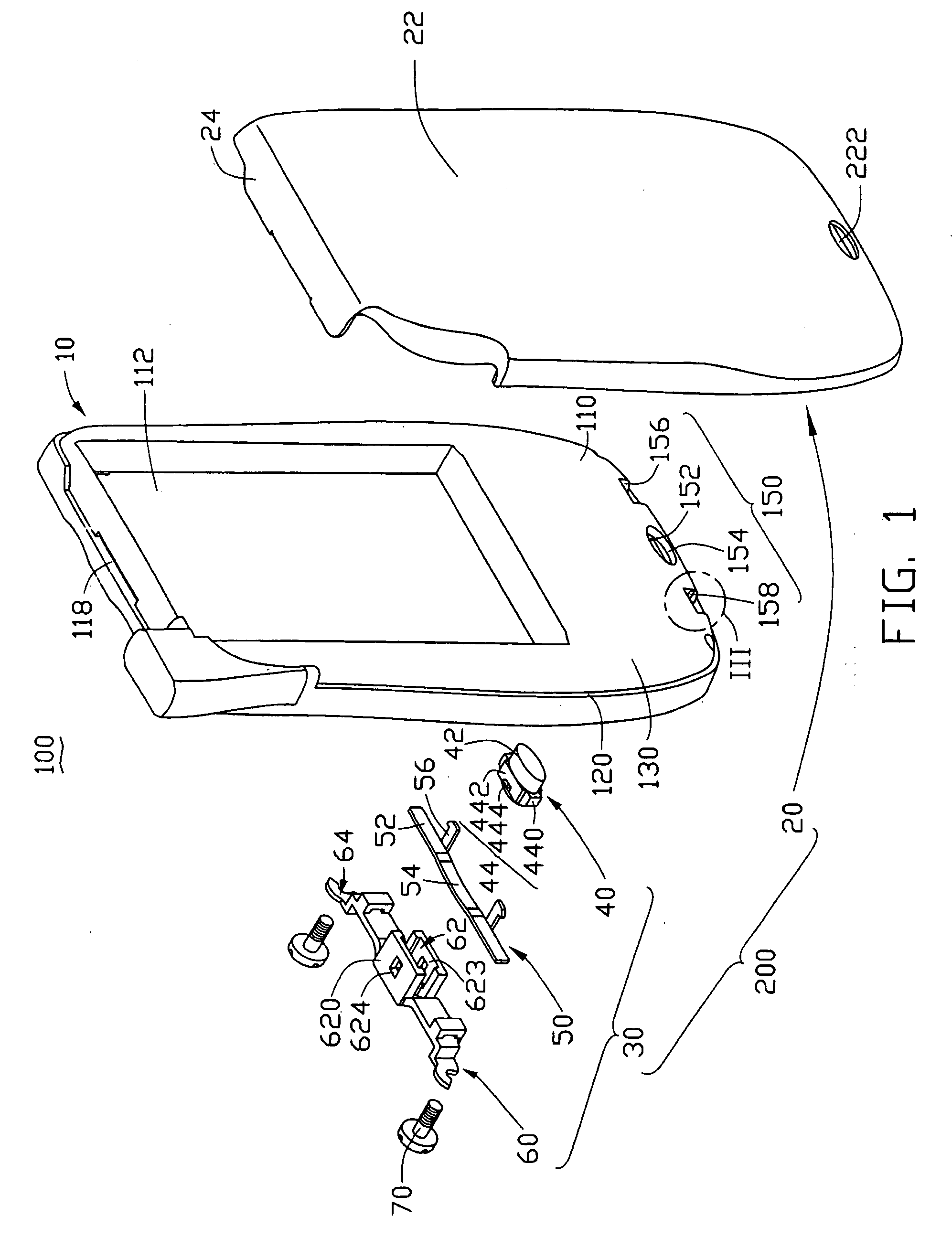 Battery cover assembly for portable electronic device