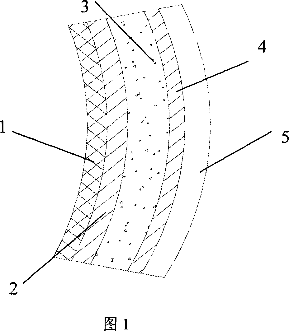 Composite stressed-skin construction for fuselage and technique of preparing the same