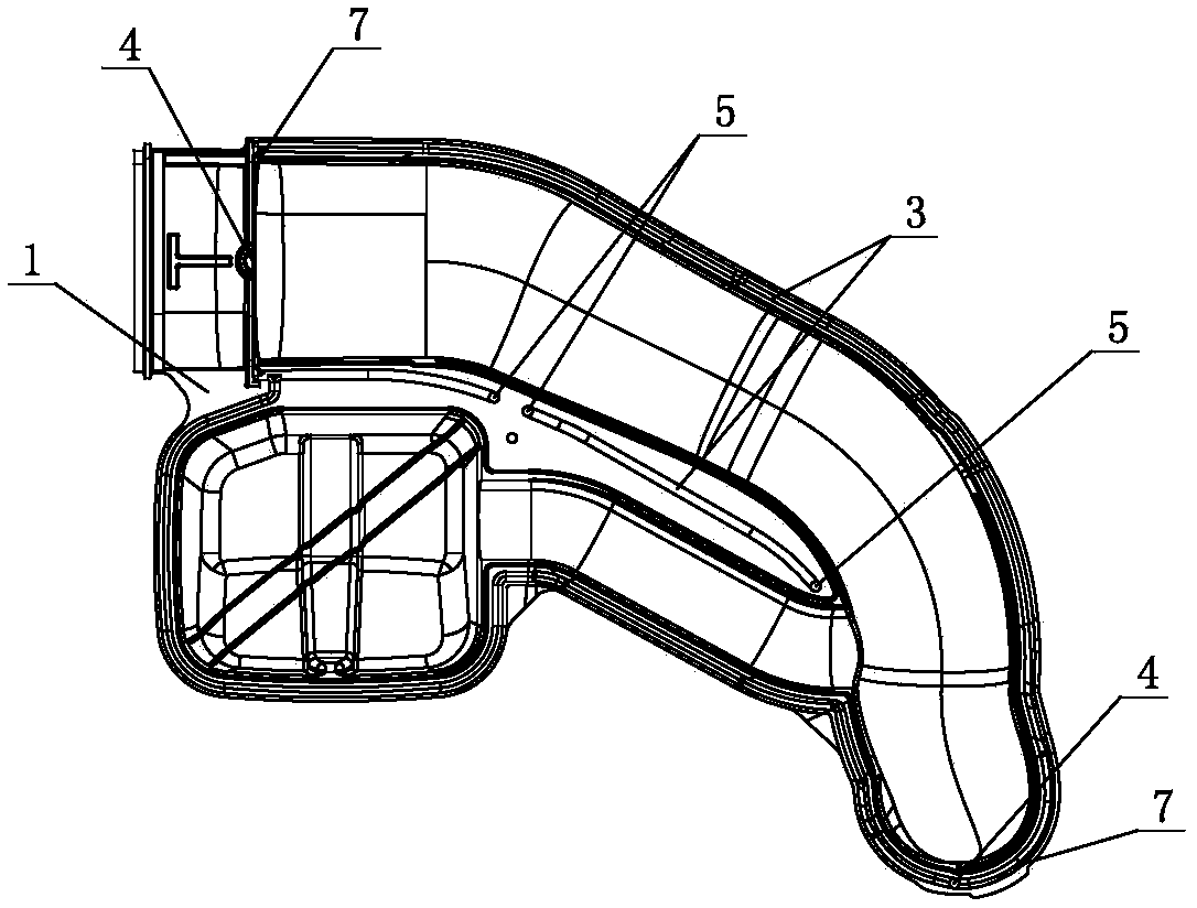 Air conditioner manifold branch air pipe production method and mold adopted by air conditioner manifold branch air pipe production method