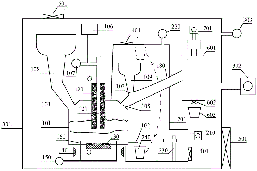 Vacuum electrothermal magnesium smelting apparatus with protector