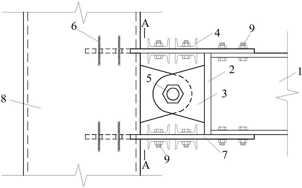 Steel beam-steel pipe concrete column joint based on damage control concept