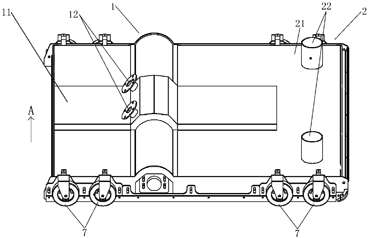 Snow melting device and snow melting vehicle