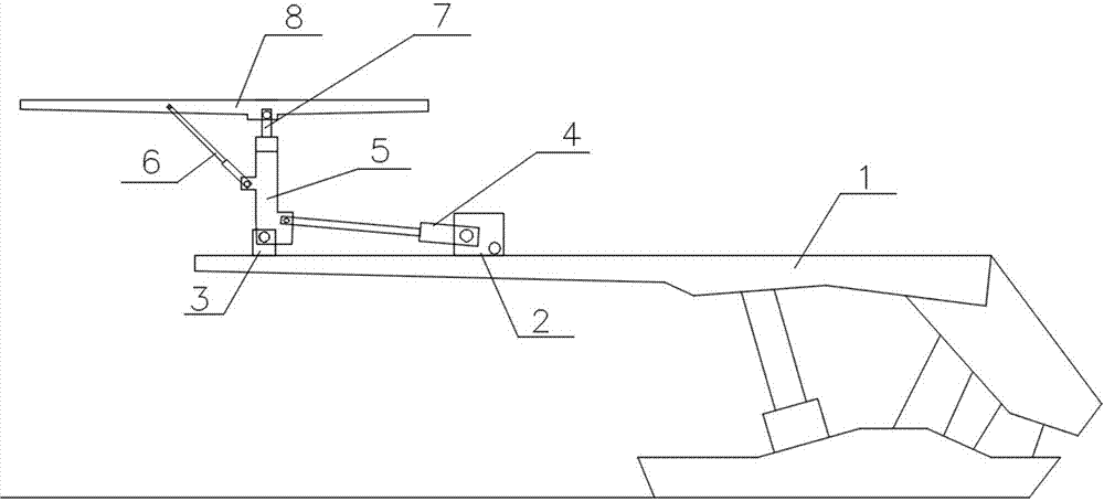 Hydraulic support device for superelevation section at both ends of fully mechanized mining face