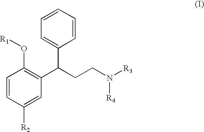 Method of obtaining 3,3-diphenylpropylamines