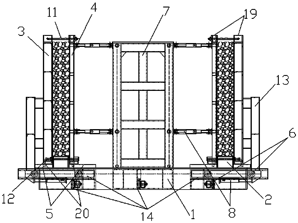 Hydraulic die plate system of precast box culvert and use method thereof