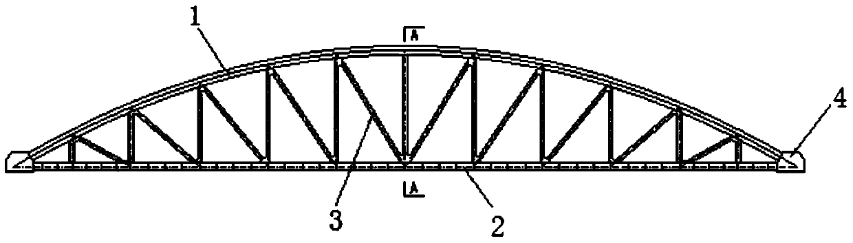 Steel tube truss arch bridge