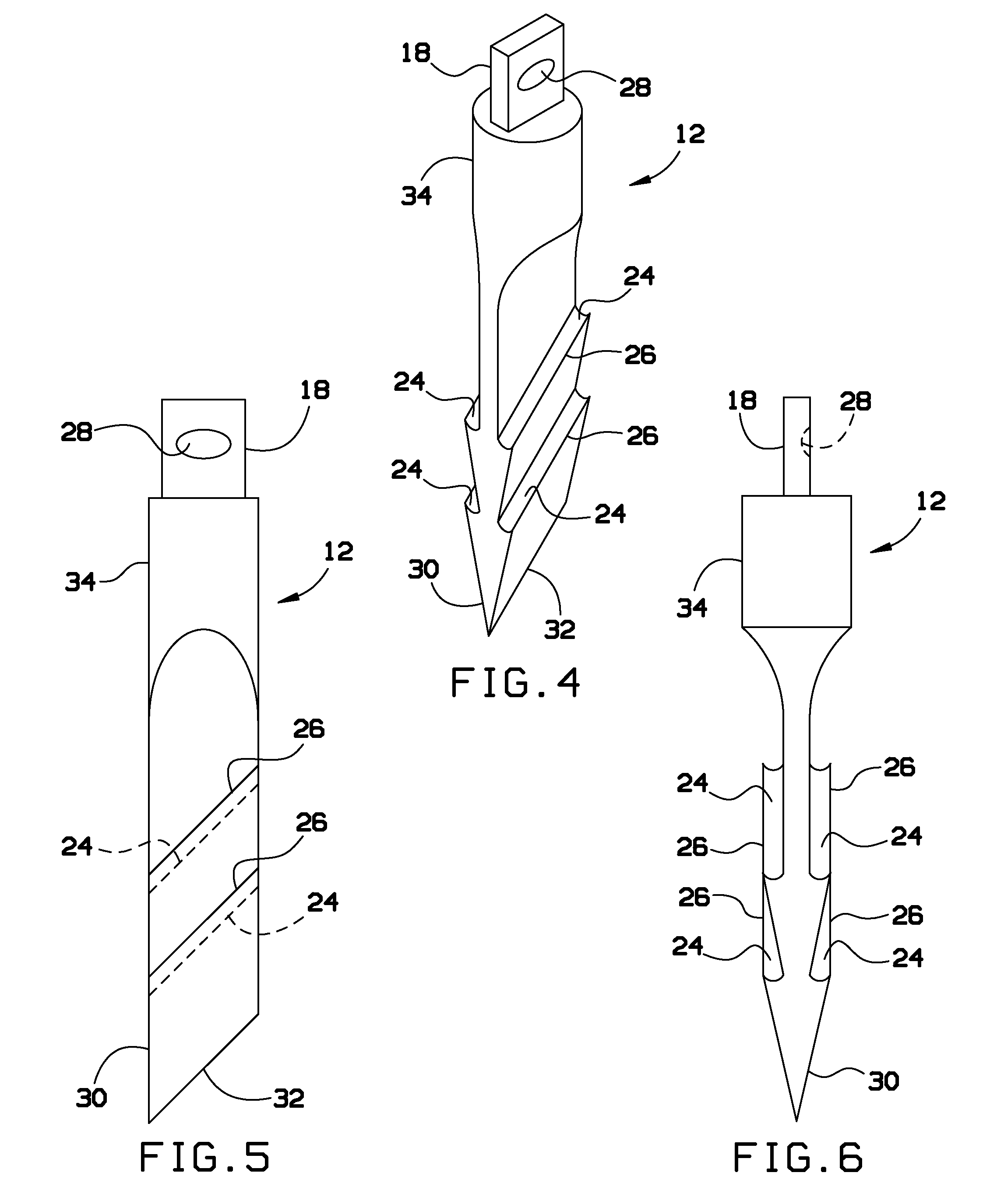 Surgical instrument for penetrating removing bone