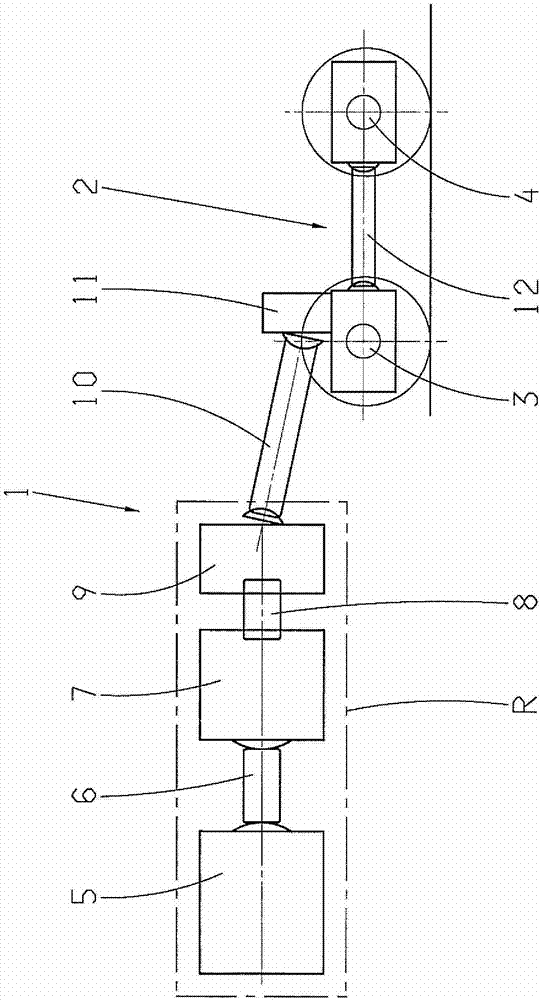 Drive arrangement for a railcar and reversing gear