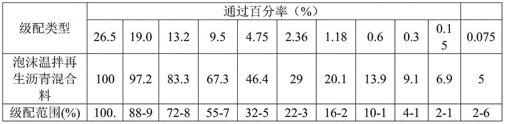 Foam warm mixing recycled asphalt mixture, preparation method and performance evaluation method