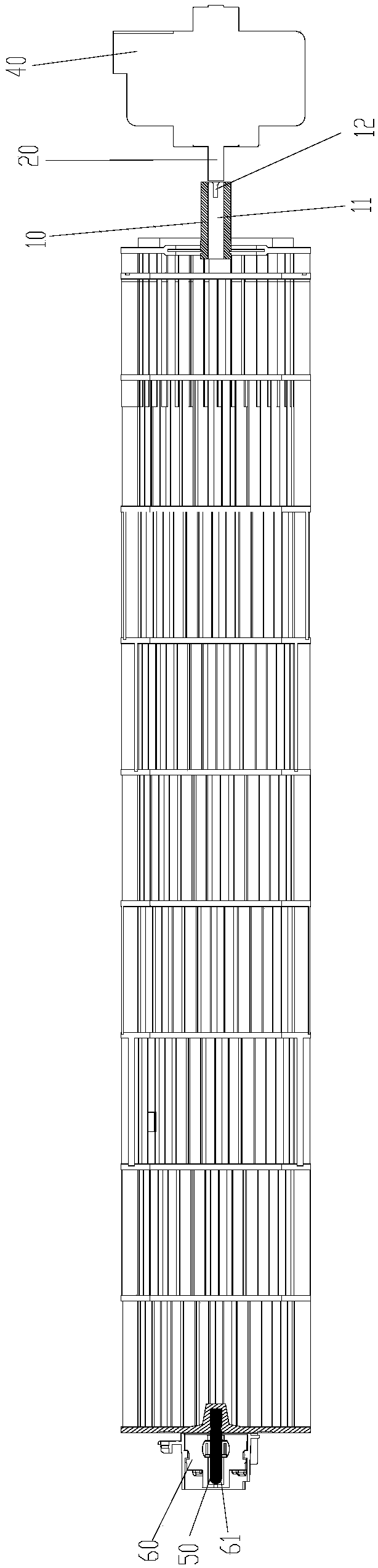 Fan blade mounting structure and air conditioner provided with same