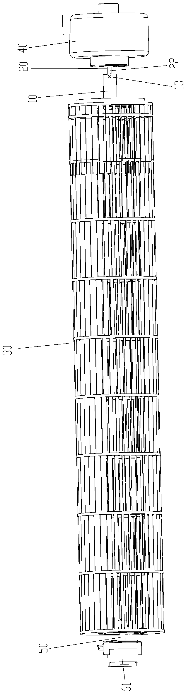 Fan blade mounting structure and air conditioner provided with same