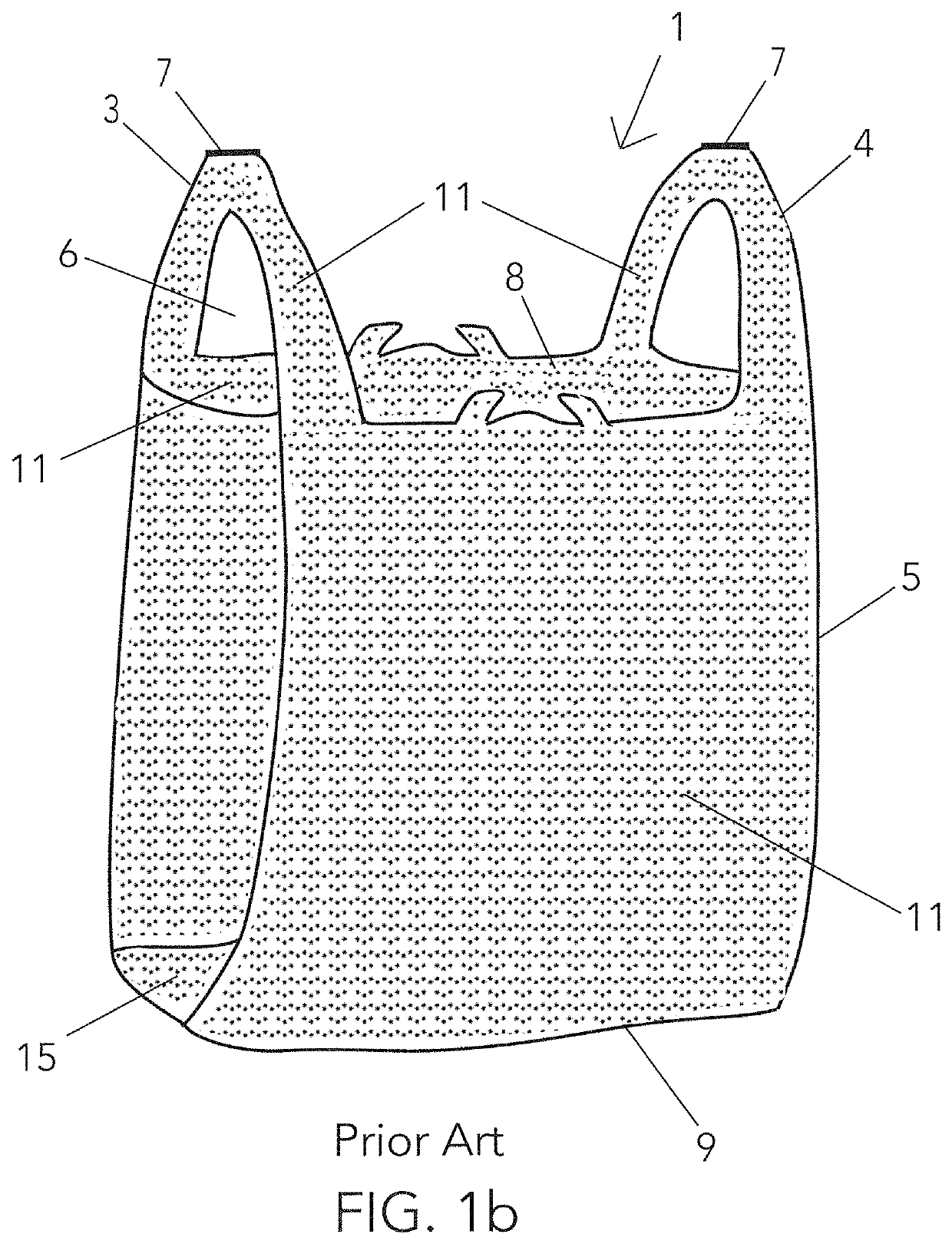 Plastic bag with visible distinguishable characteristics