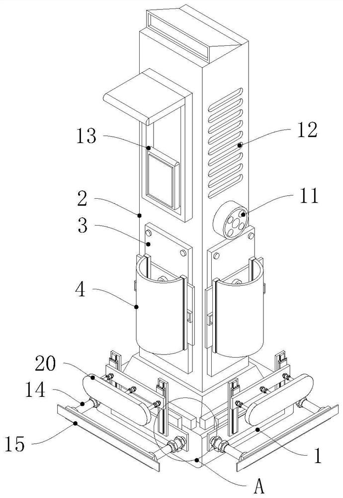 Anti-collision structure for new energy automobile charging pile