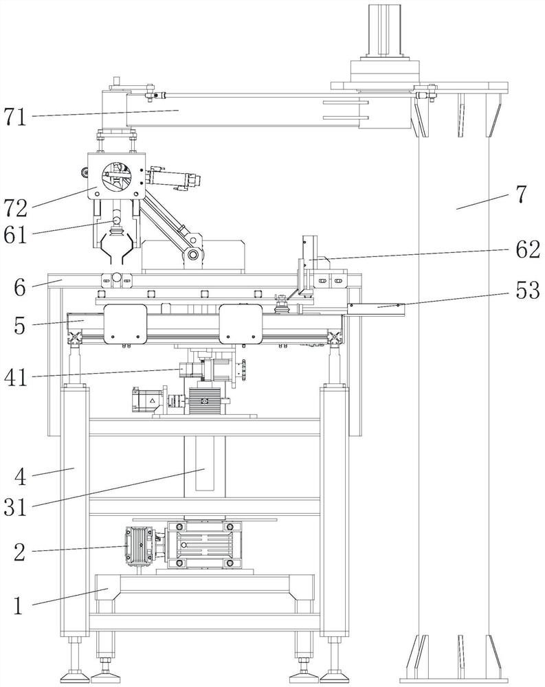 Cement bag conveying and opening machine