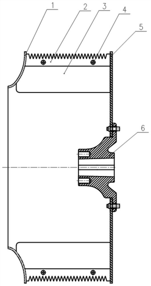 Low-noise cooling system sawtooth centrifugal impeller test design testing device and method